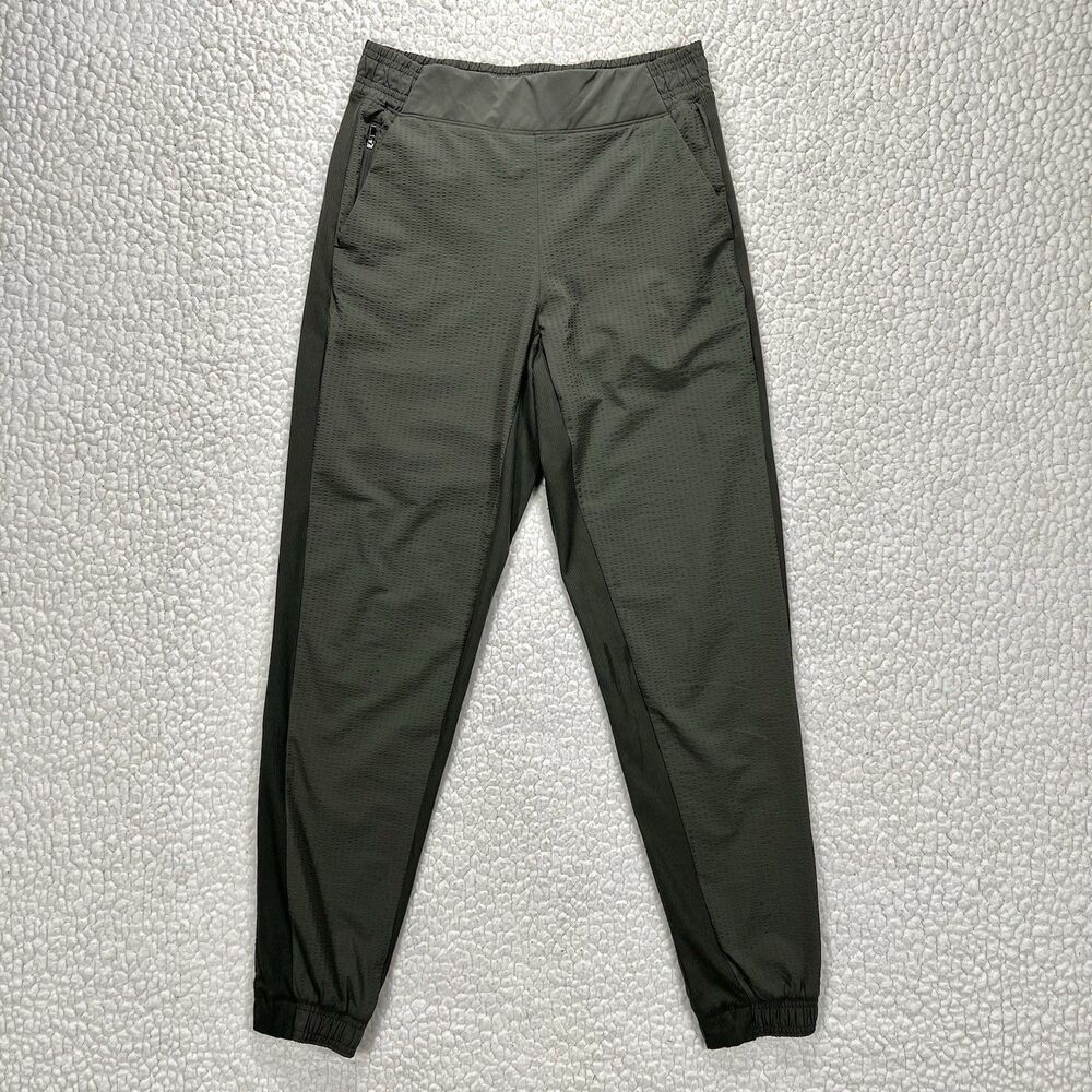Athleta Textured Brooklyn Jogger Women’s 2 Pants Dark Olive Green Athliesure Gym